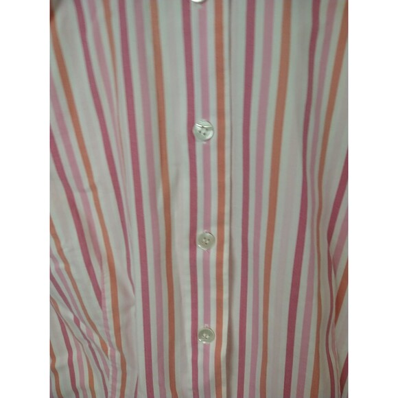Valerie Stevens Woman M Collared Striped Button Shirt 3/4 Cuff Sleeve - Picture 4 of 9